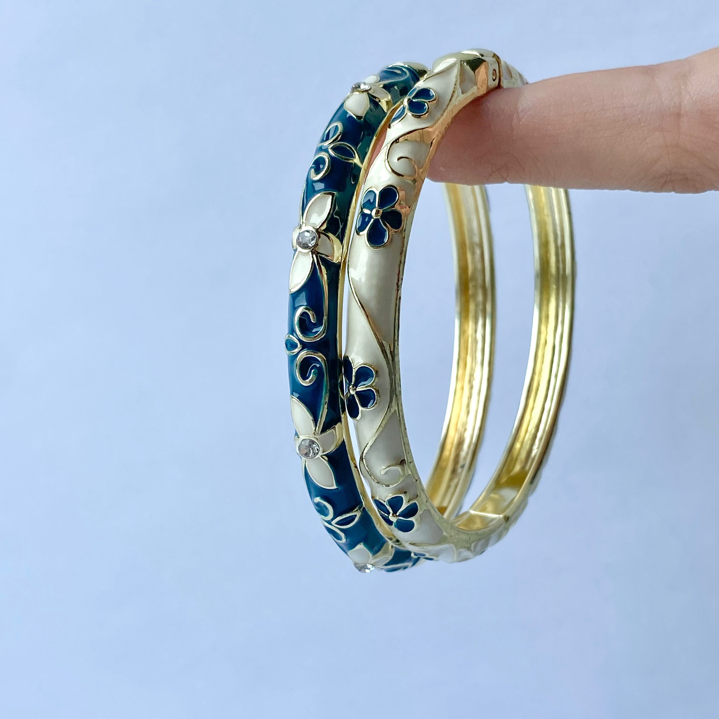 Midnight China Bangle Set