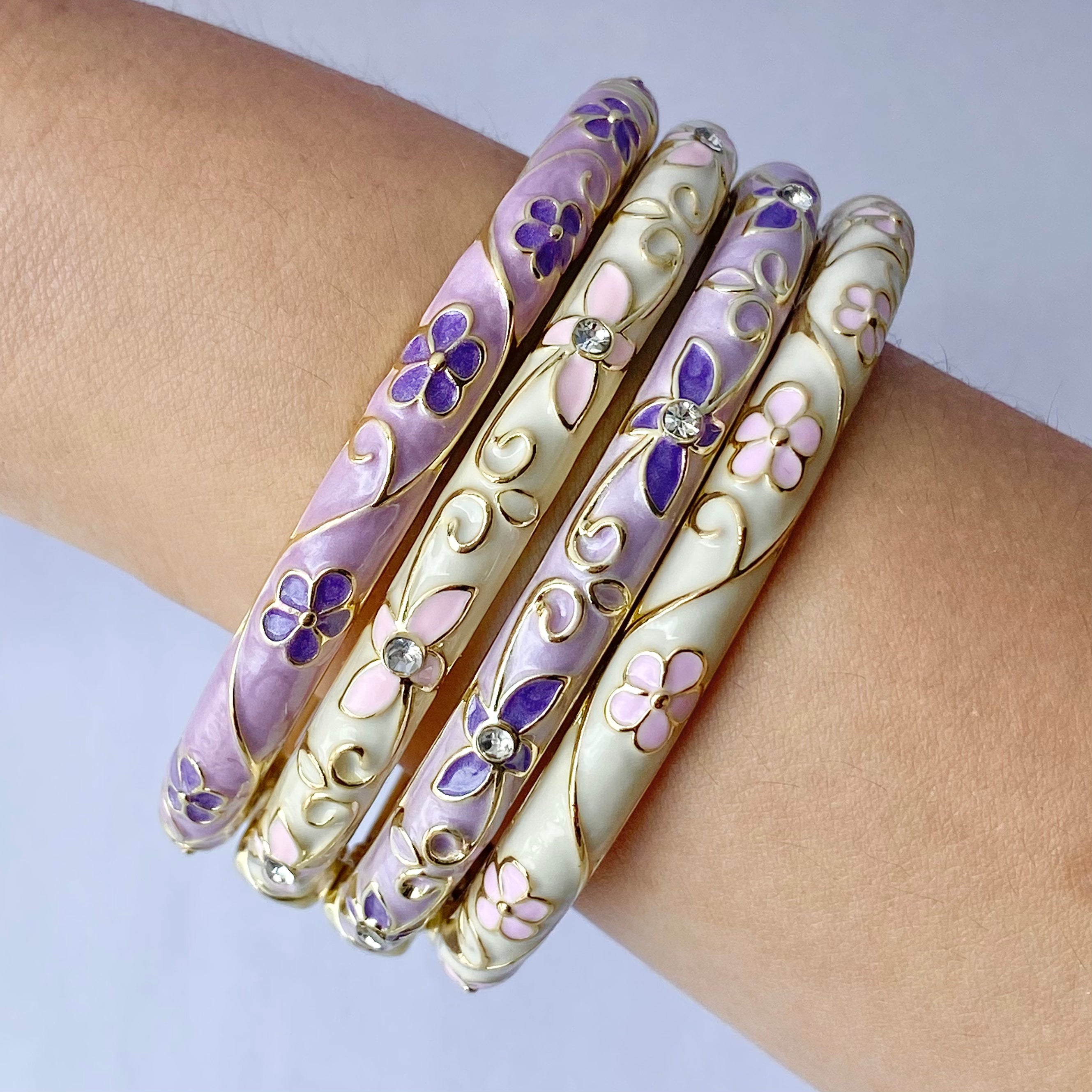 Violet Spring Bangle Set (Custom Choice)