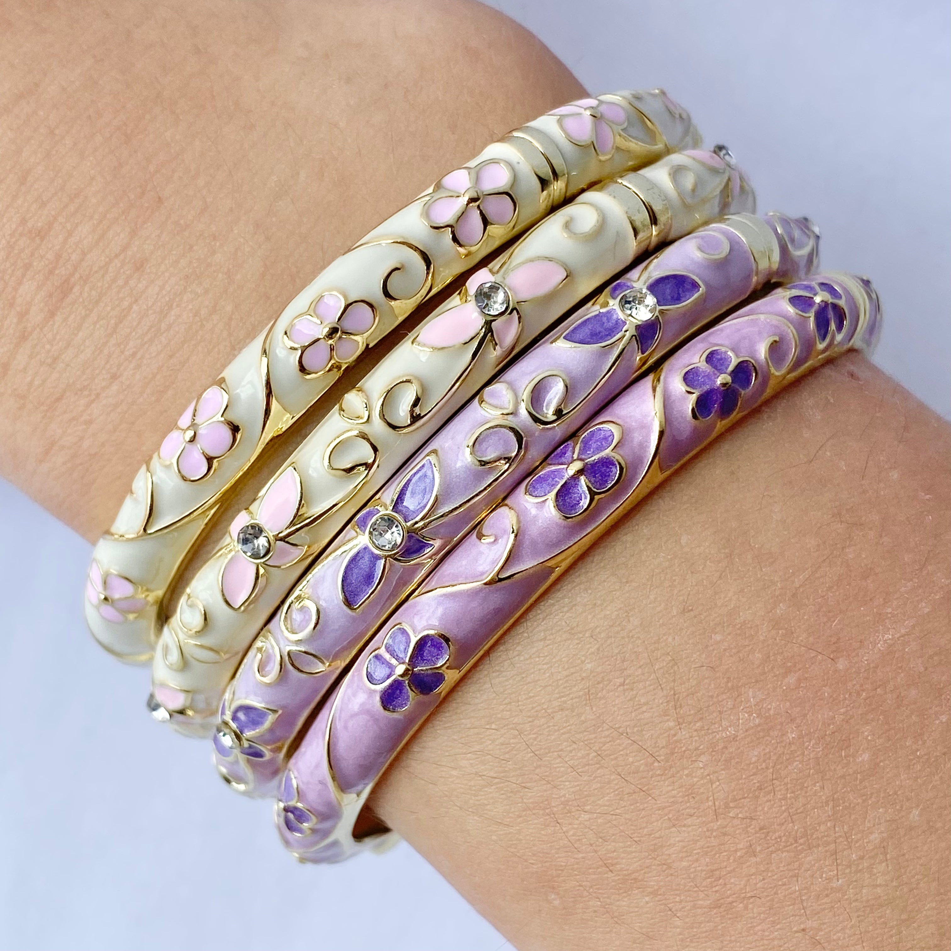 Violet Spring Bangle Set (Custom Choice)