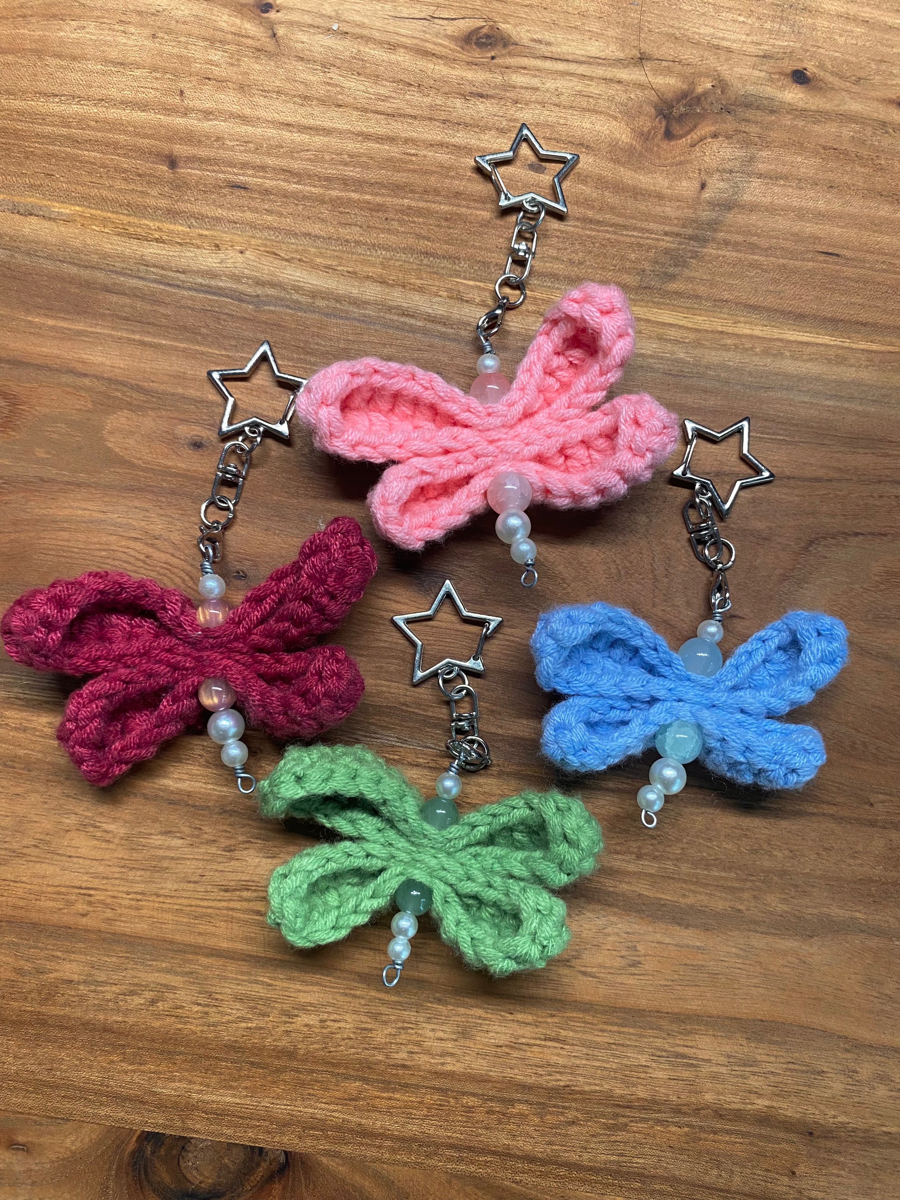 Crochet Dragonfly Keychains